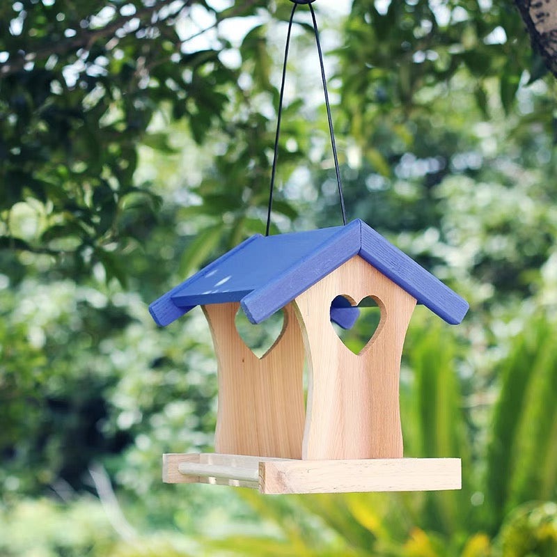 Wood Bird Feeder for Garden Yard Hanging - NatureHomeDeco