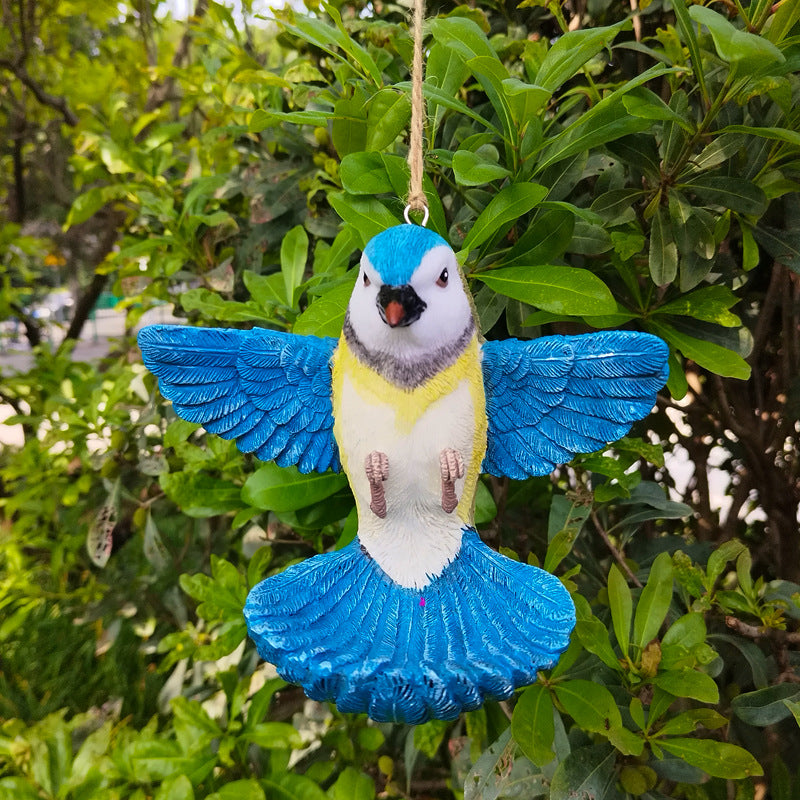 Blue Bird Garden Hanger with Feeder - NatureHomeDeco