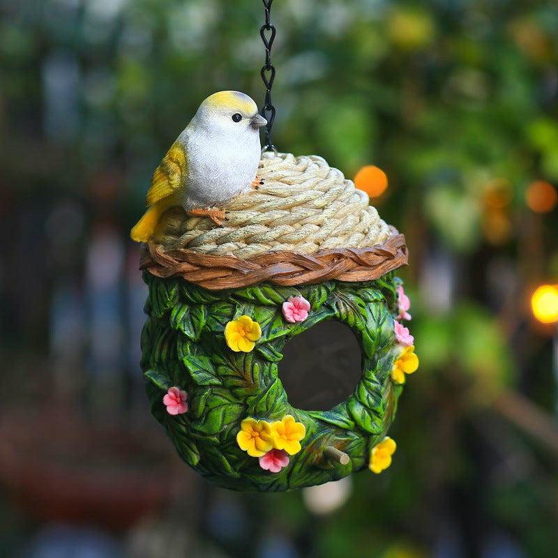 Springtime Charm Birdhouse Garden Decor - NatureHomeDeco