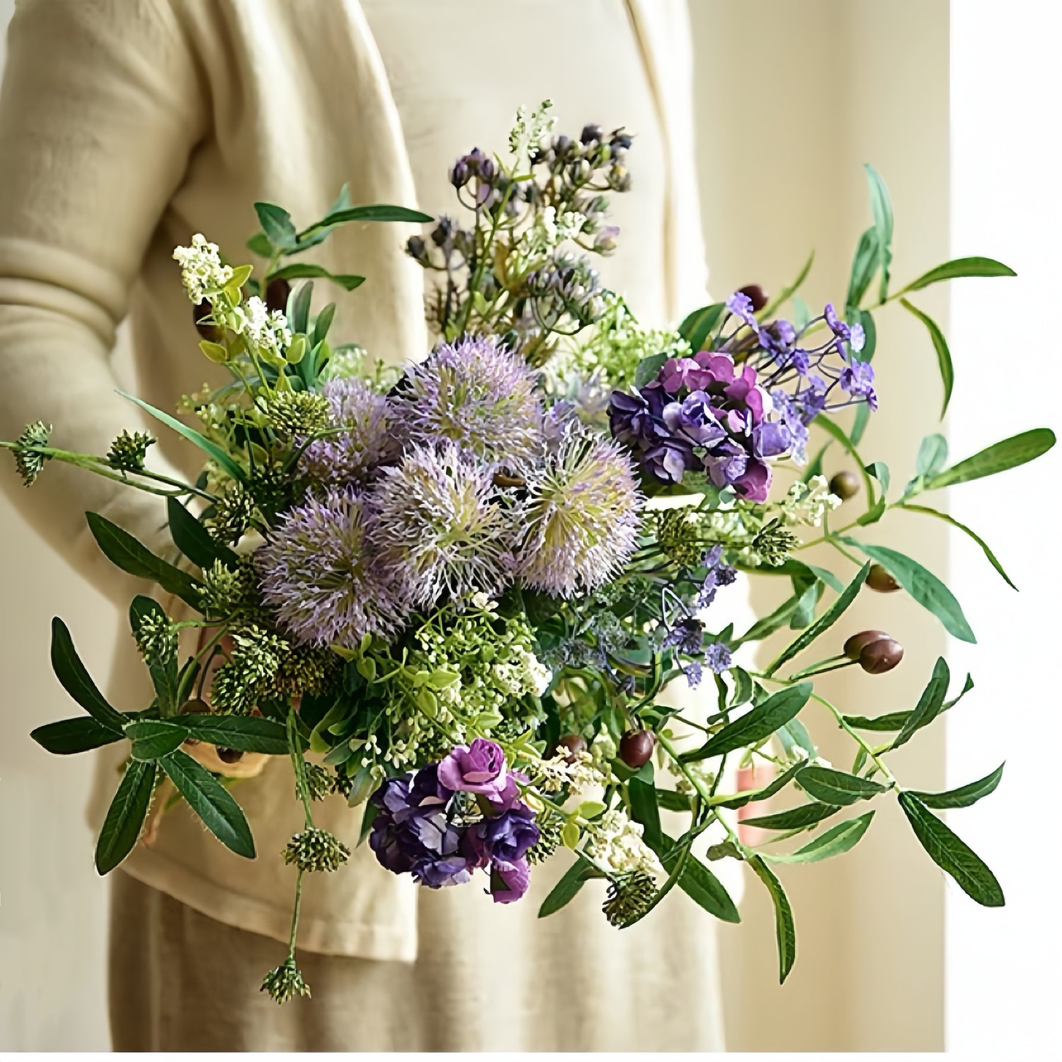 Fresh Mix of Pastoral-style Real Touch Flower Bunch-Original Design - NatureHomeDeco