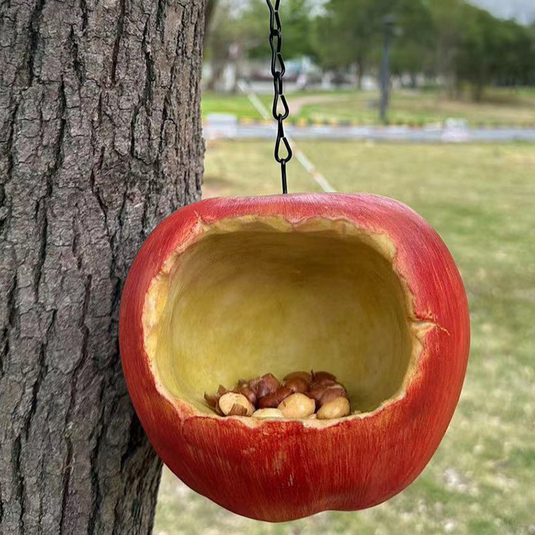 Unique Apple-Shaped Bird Feeder for Your Garden - NatureHomeDeco